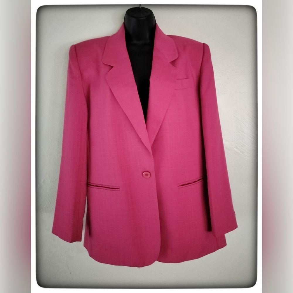 Worthington Magenta Single Button Blazer Sz 12